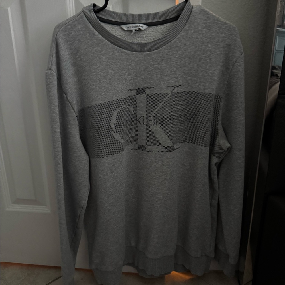 Calvin Klein Jeans Gray Crewneck Sweater
